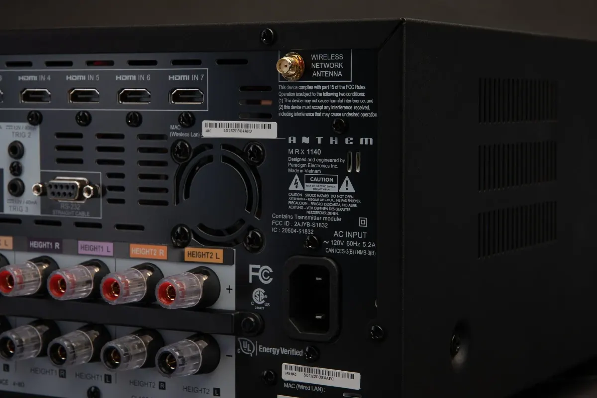 MRX-1140 8K Surround Sound Receiver, detail view at Toma Audio