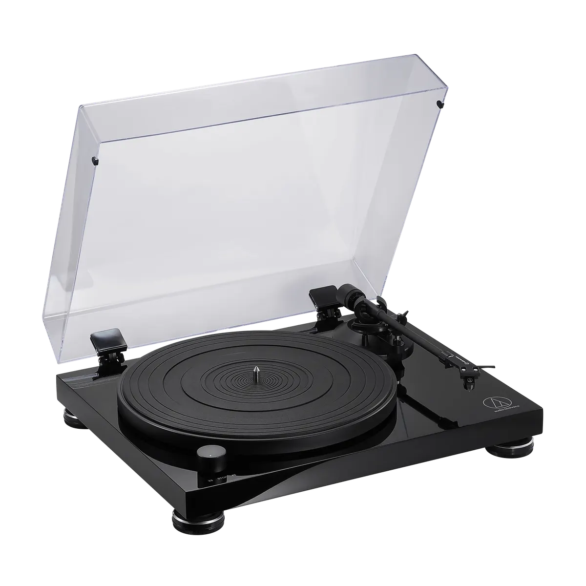 AT-LPW50PB Belt-Drive Turntable, tonearm detail at Toma Audio