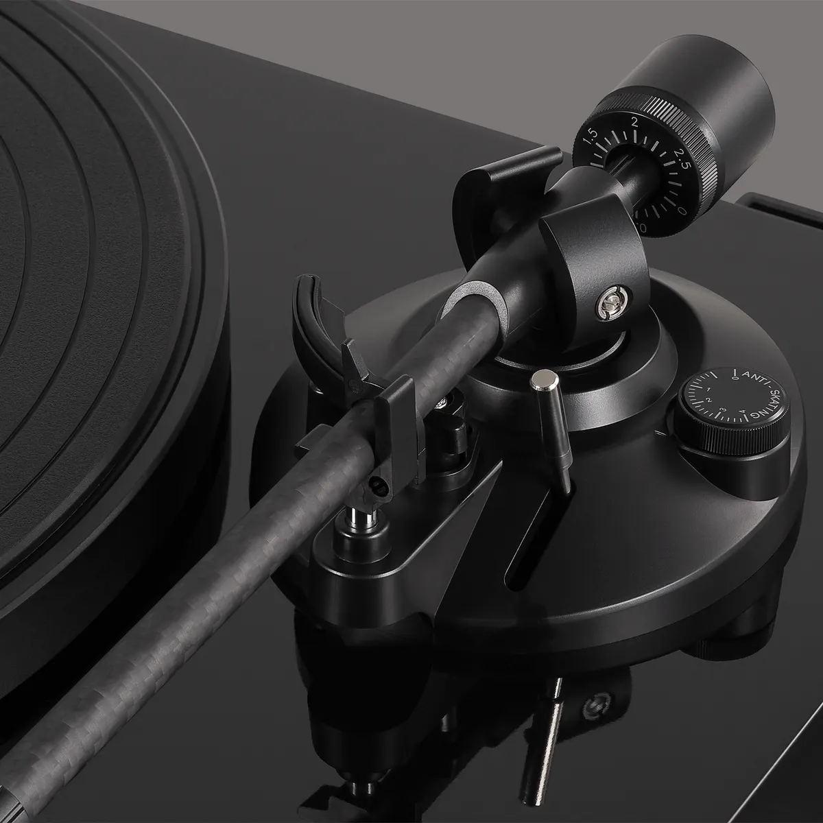 AT-LPW50PB Belt-Drive Turntable, hinge detail at Toma Audio
