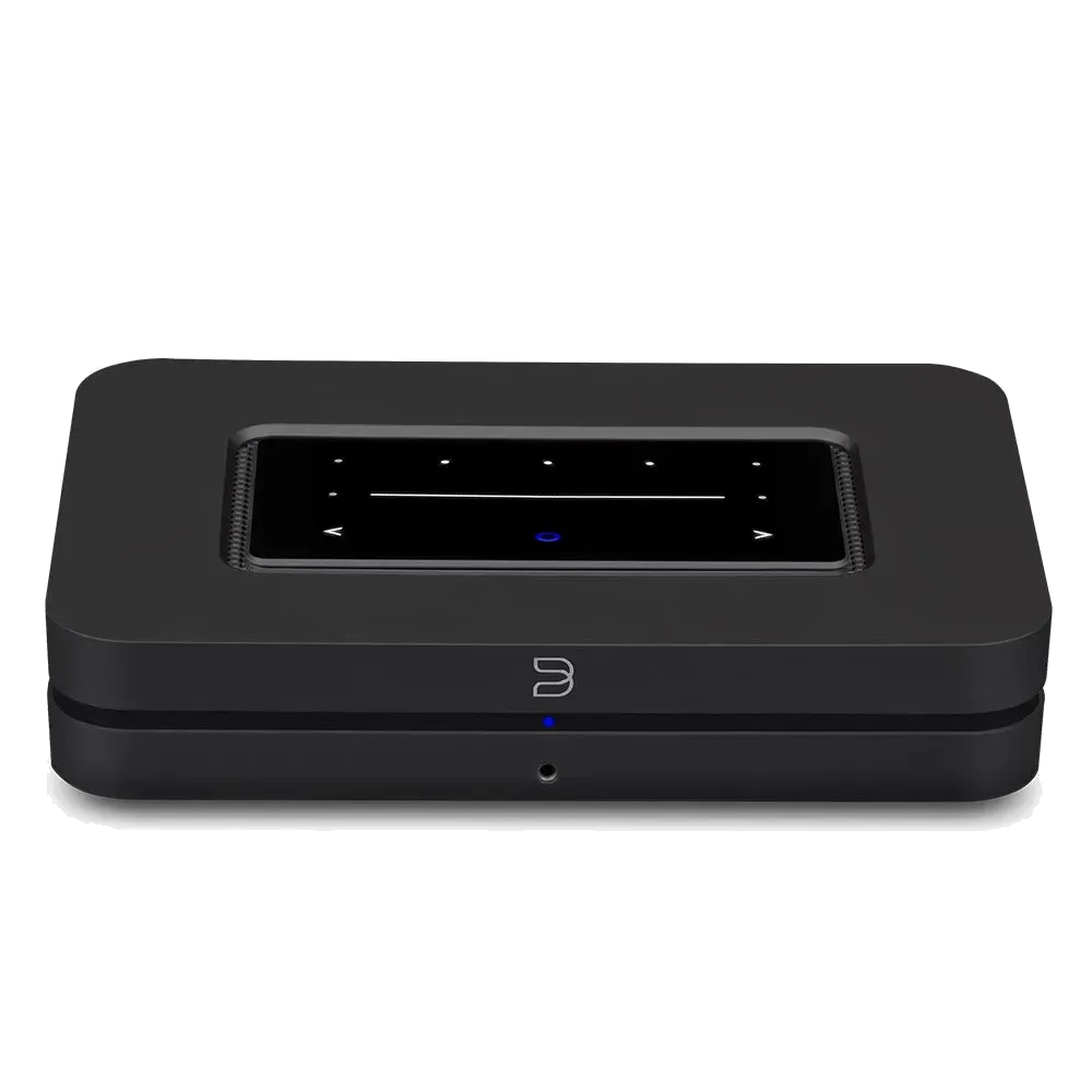 Bluesound NODE, black front top view at Toma Audio