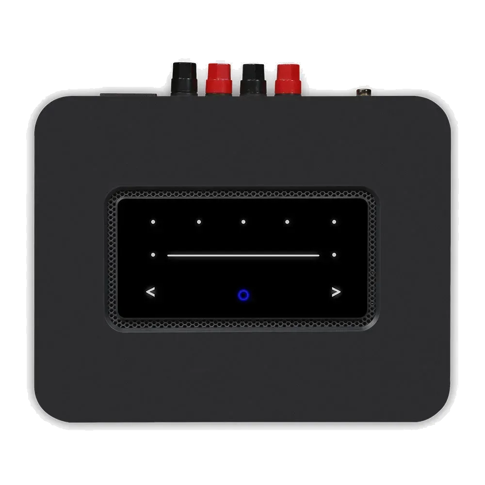 Bluesound POWERNODE, black top-down view at Toma Audio