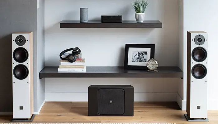 Bluesound POWERNODE, with DALI towers and SUB at Toma Audio