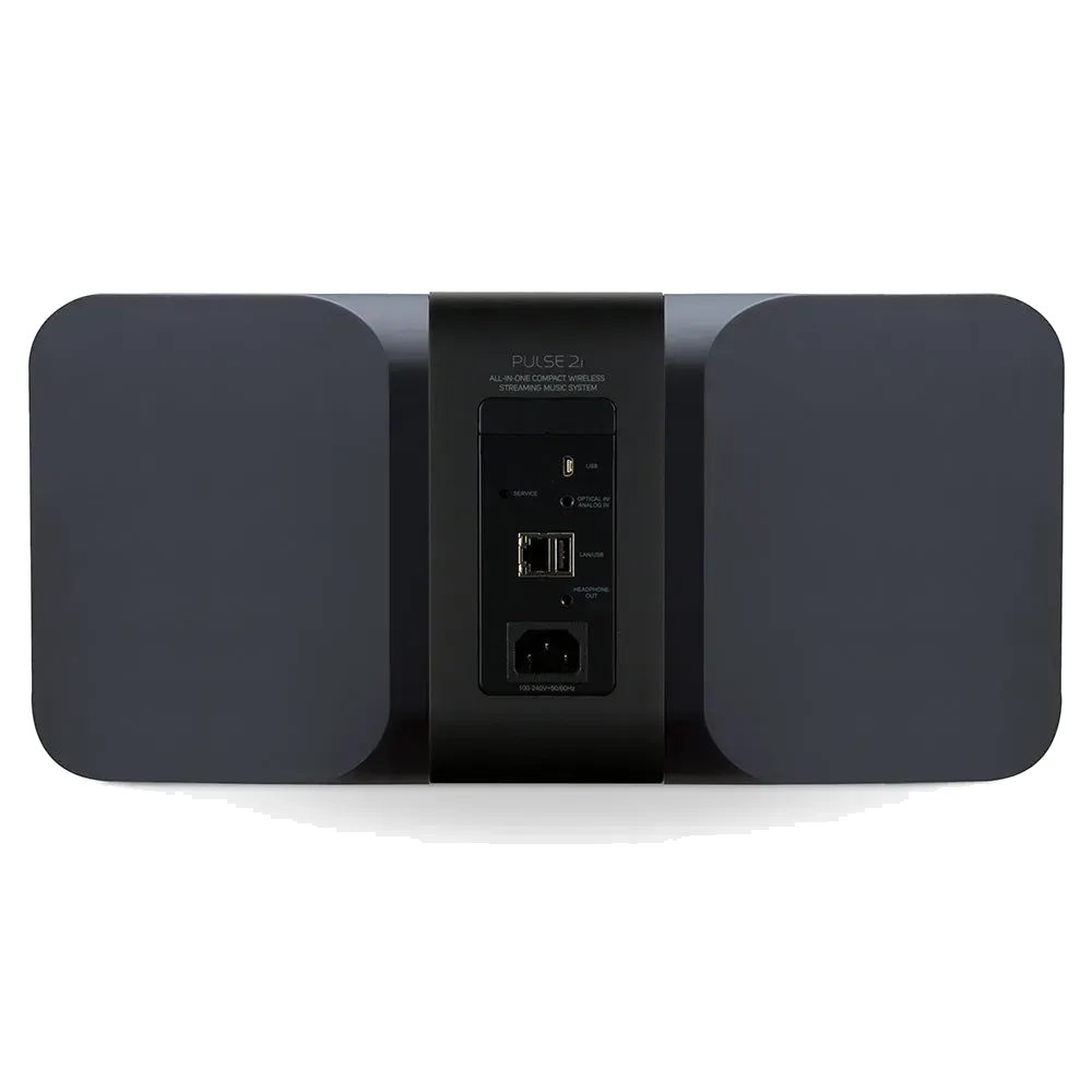Bluesound PULSE 2i, black rear view at Toma Audio