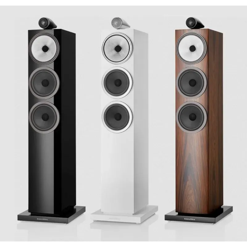 Bowers & Wilkins 703 S3, three-finish stand view at Toma Audio