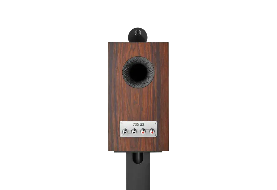 Bowers & Wilkins 705 S3 in Mocha, rear view at Toma Audio