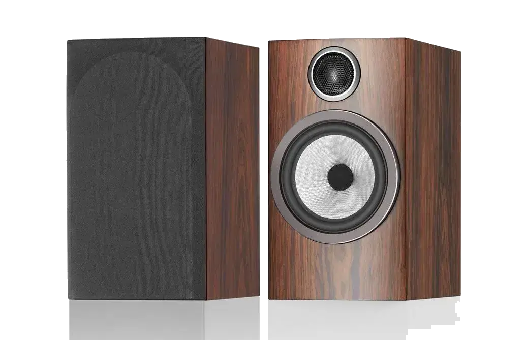 Bowers & Wilkins 706 S3 in Mocha, paired front and rear view at Toma Audio