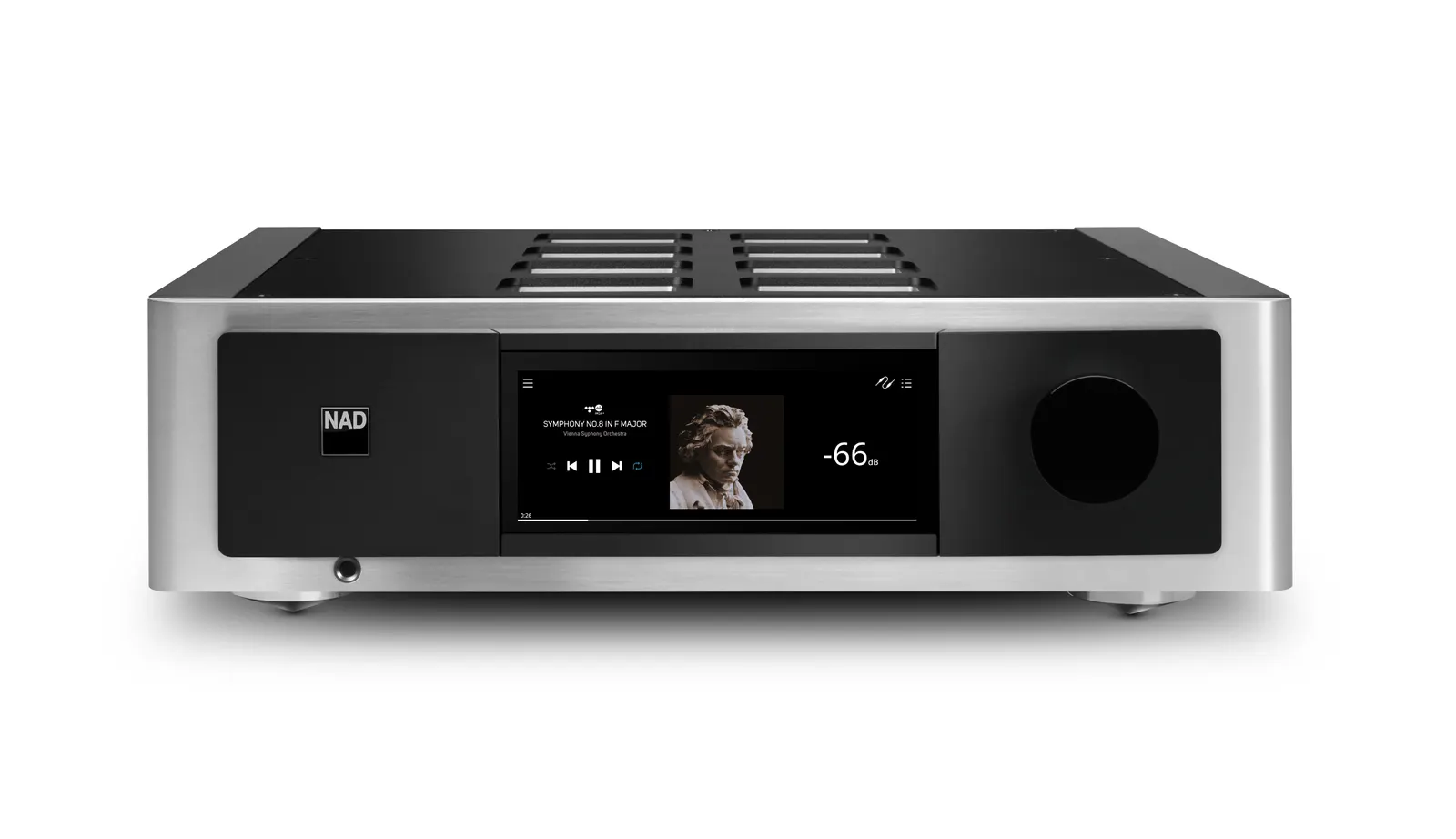 NAD M33 Integrated Streaming Amplifier - [2x200W DAC USB BT Wi-Fi BluOS HDMI AES/EBU XLR Phono] at Toma Audio