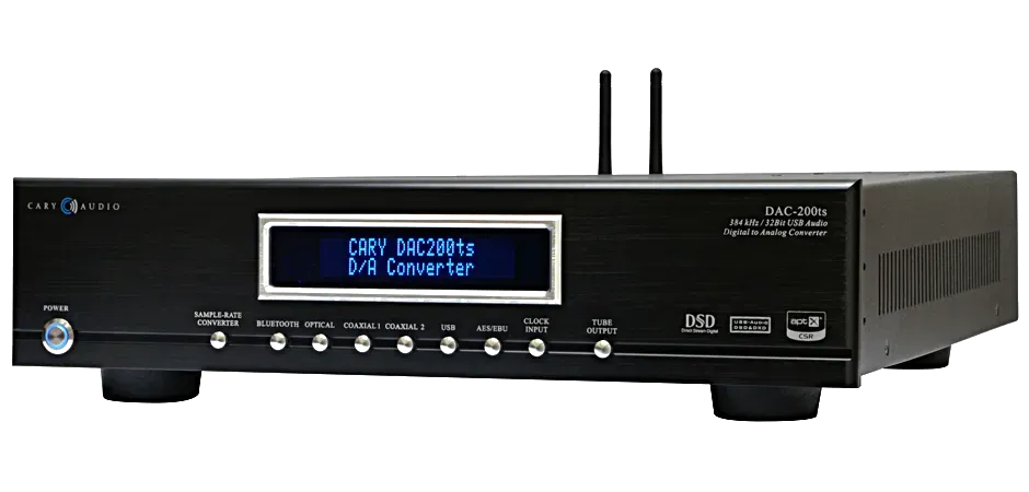 Cary Audio DAC-200ts Digital to Analog Converter - [DAC USB-PC BT], black right view at Toma Audio