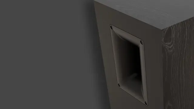 Klipsch RP-600M II - [2-way Horn 6.5"], RP 600M II Closeup Of Rear Tractrix Port at Toma Audio