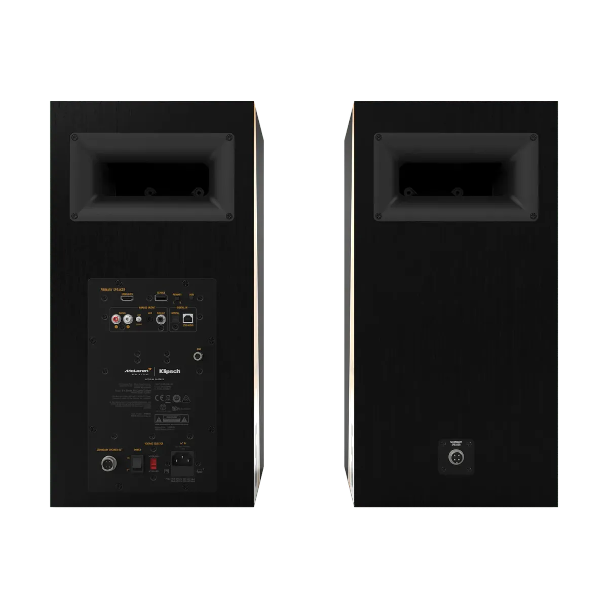 Klipsch The Nines McLaren Edition - [2x120W BT DAC USB-PC Phono HDMI], Nines McLaren Back at Toma Audio