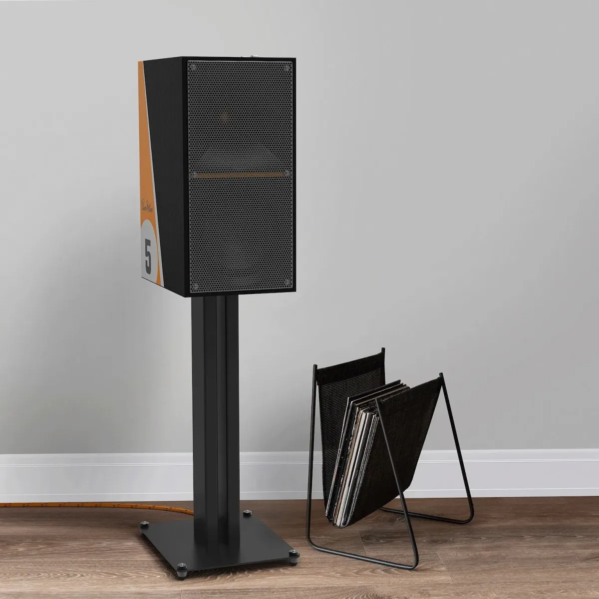 Klipsch The Nines McLaren Edition - [2x120W BT DAC USB-PC Phono HDMI], The Nines McLaren Edition Grilles Beside Magazines Listening Area MOBILE at Toma Audio