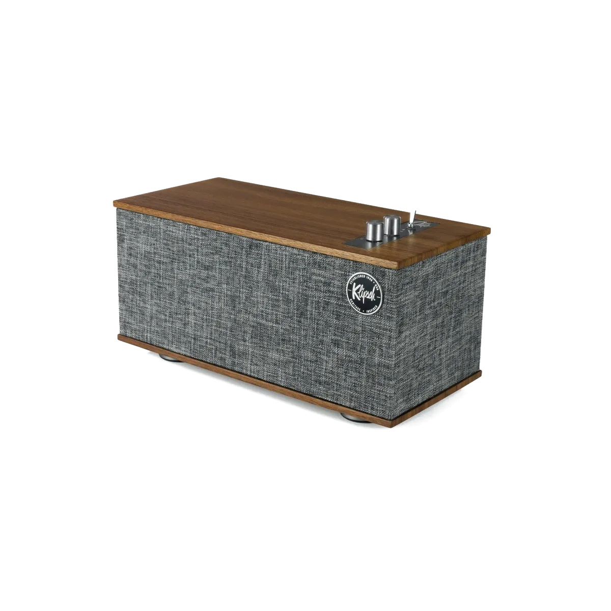 Klipsch The One II Media Player - [2-Way BT], NEW The One II Walnut Angle at Toma Audio