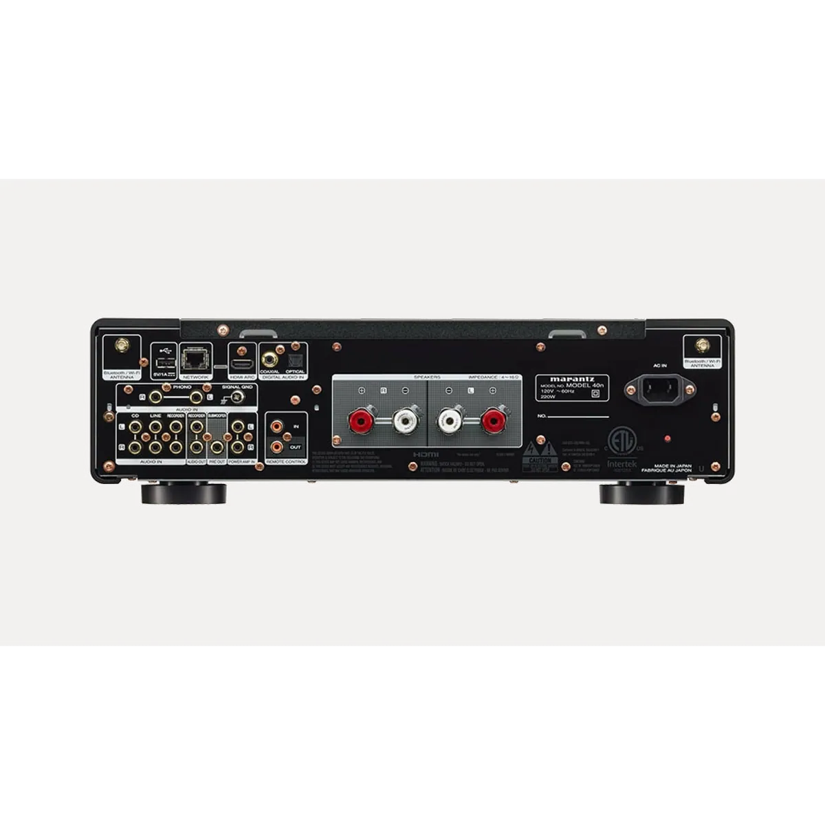 Marantz Model 40n integrated streaming amplifier, rear panel, at Toma Audio