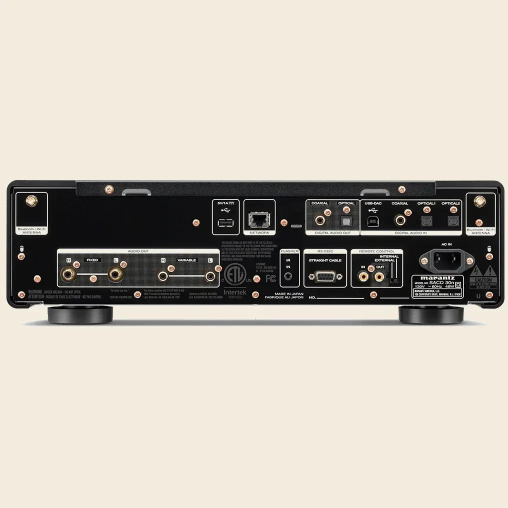 Marantz SACD 30n, rear panel at Toma Audio