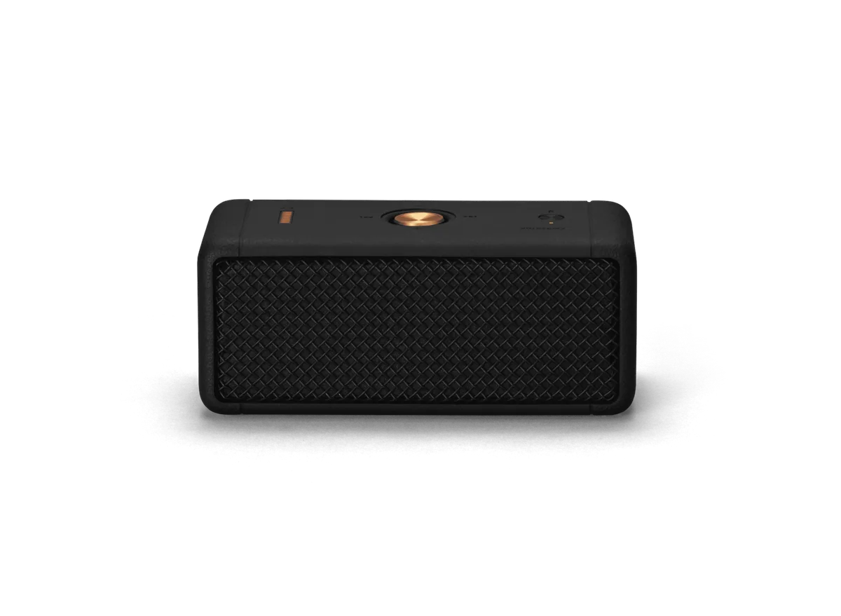 Marshall Emberton Media Player - [Portable BT], POS Emberton High Res 5 BlacknBrass at Toma Audio