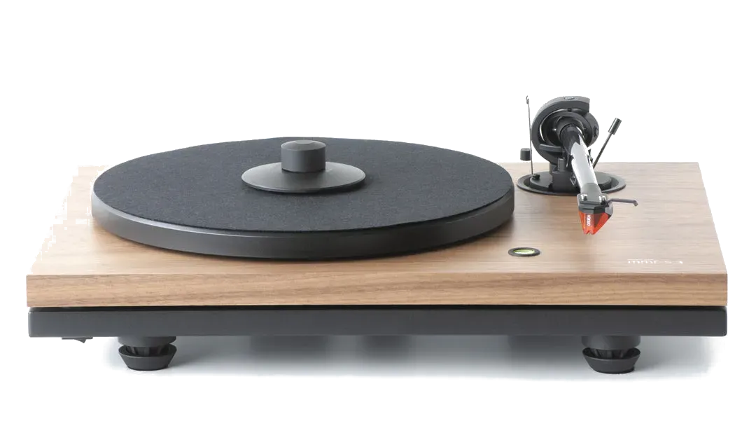 Music Hall mmf-5.3 se Walnut Manual Turntable - [LP Manual], front view at Toma Audio