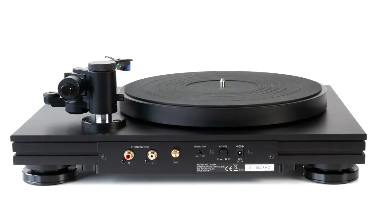 Music Hall stealth Semi-Automatic Direct-Drive Turntable - [LP], rear view at Toma Audio