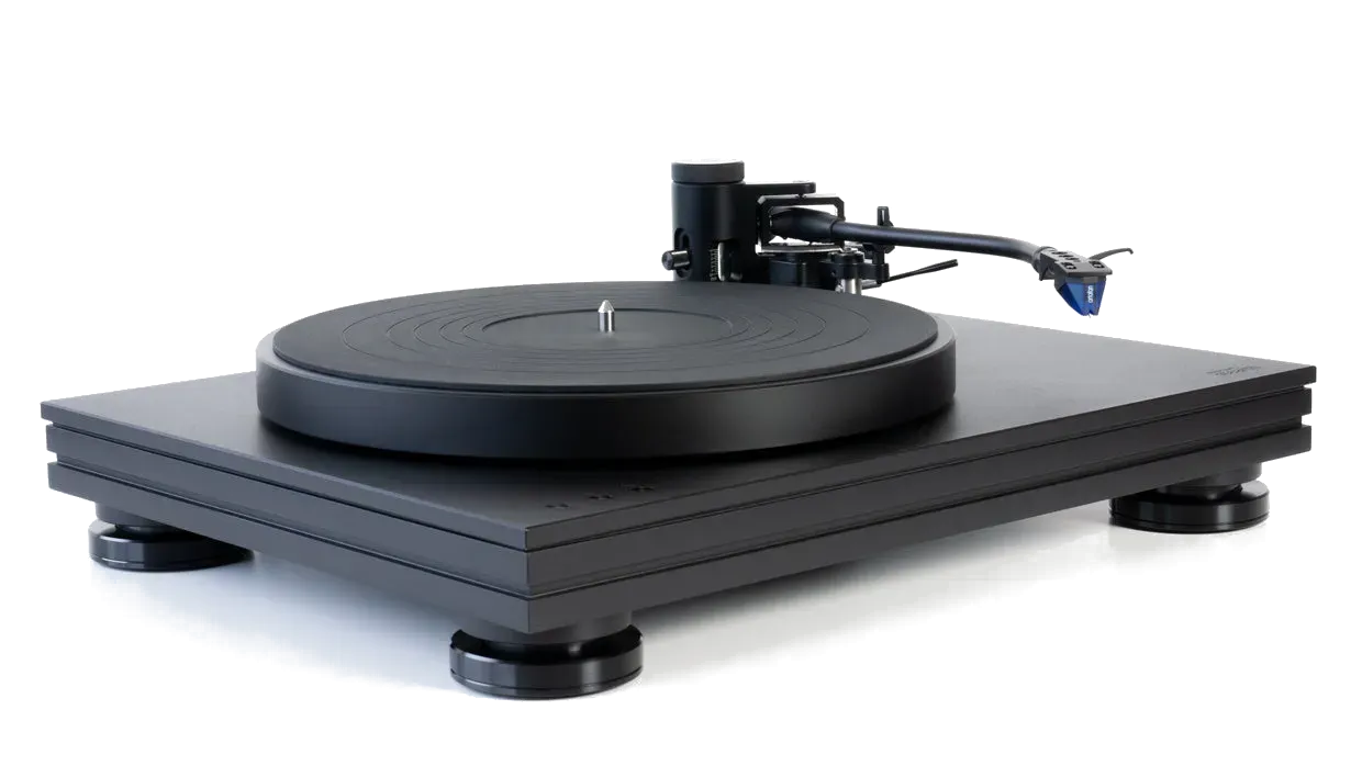 Music Hall stealth Semi-Automatic Direct-Drive Turntable - [LP], three-quarter view at Toma Audio