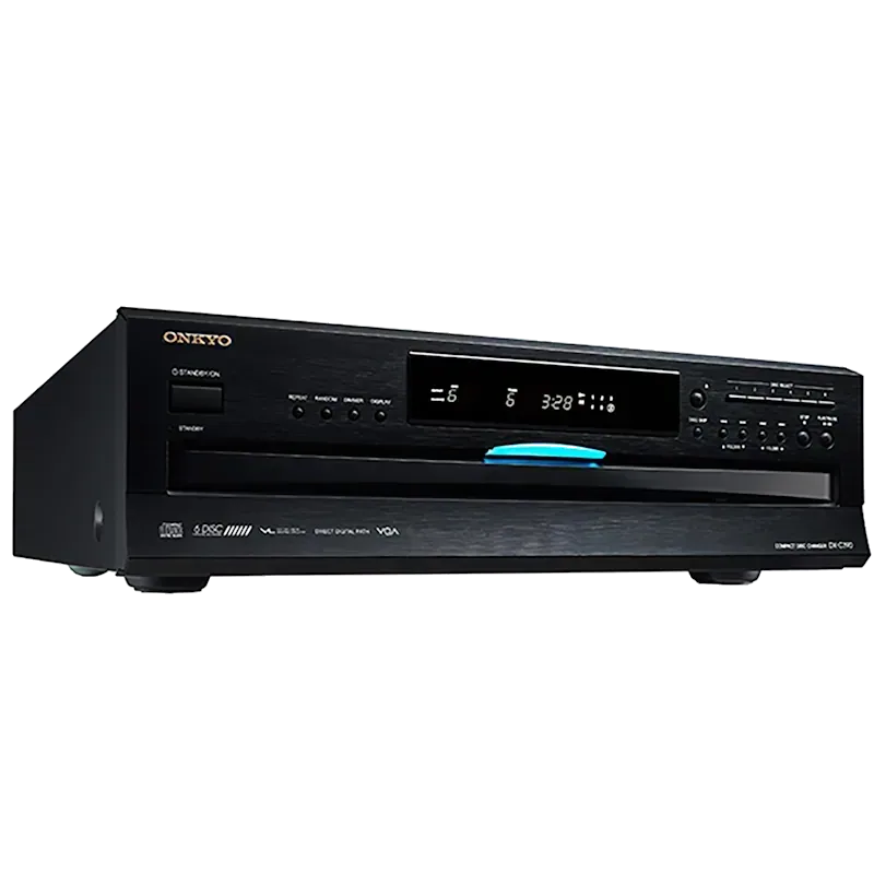 Onkyo DCX390M4 6-Disc CD Player - Black, DX C390 Angled Right  93966157 E612 4f96 A07b C2c3f5a851c0 at Toma Audio