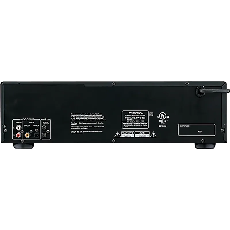 Onkyo DCX390M4 6-Disc CD Player - Black, DX C390 Rear  F4e454ae 60fe 478b B148 E6c87742cf7b at Toma Audio
