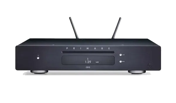 Primare CD15 Prisma CD Streamer - [CD DAC Wi-Fi BT], Primare Cd15 Prisma Cd And Network Player Front Black at Toma Audio