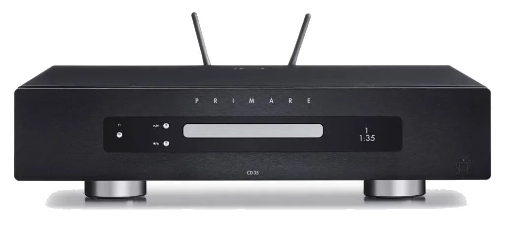 Primare CD35 Prisma CD Streamer - [CD DAC Wi-Fi BT], Primare Cd35 Prisma Cd And Network Player Front Black at Toma Audio