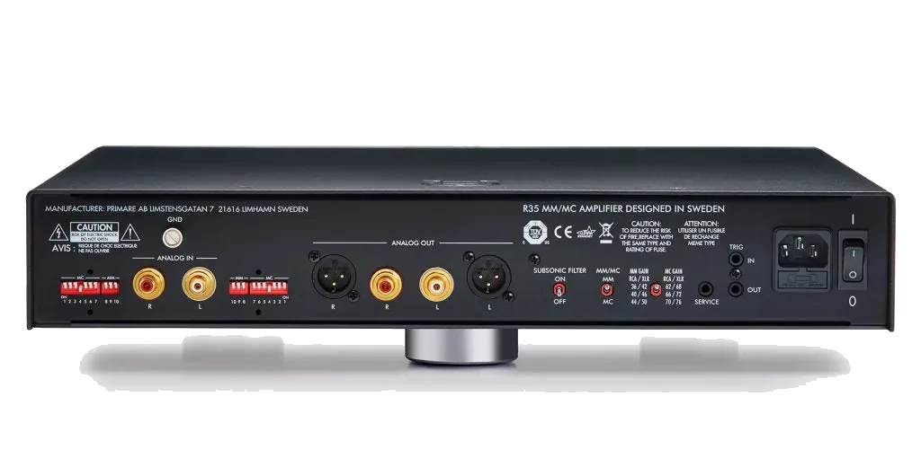 Primare R35 Phono Stage [Phono], Primare R35 Mmmc Phono Preamplifier Back at Toma Audio