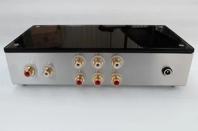 Sparkler Audio model S506 "switchgirl" Input Selector, top detail at Toma Audio