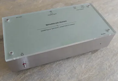 Sparkler Audio model S512 "perceive" DAC, side detail at Toma Audio