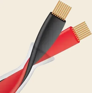 Wireworld Helicon 16X OFC Speaker Cable P/Mtr, store cut view at Toma Audio
